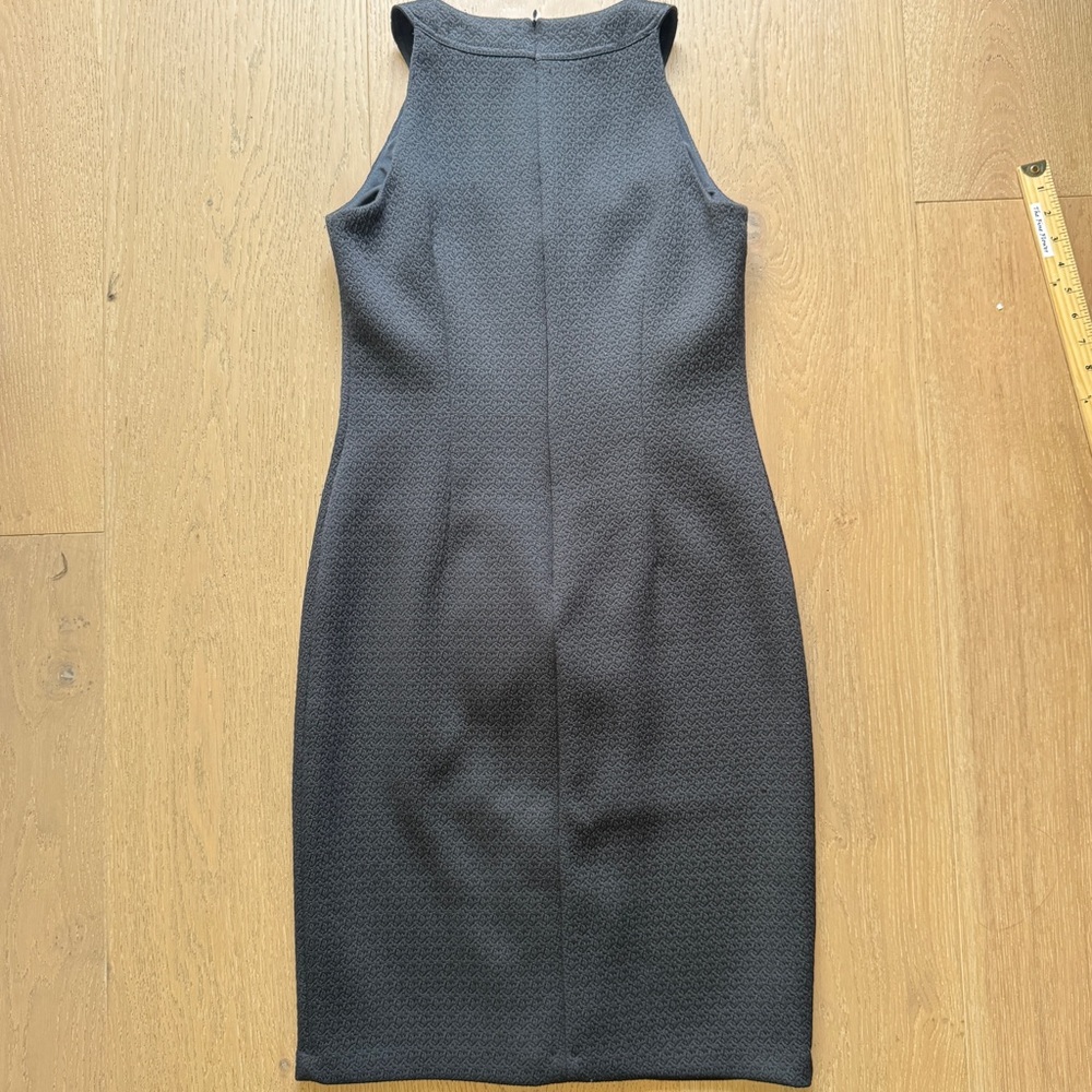 David Meister Caged Cutout Neckline Black LBD Midi Sheath dress - Picture 12 of 14